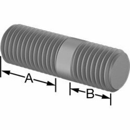 BSC PREFERRED Threaded on Both Ends Stud Steel M16 x 2 mm Size 27 mm and 16 mm Thread Length 51 mm Long 5580N173